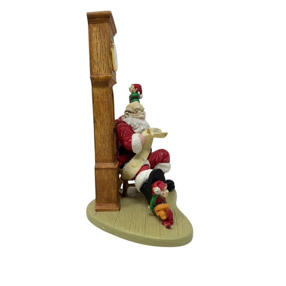 Howard Miller Santa Clock Checkin It Twice Elves List Clock Ltd Ed 1995 Vtg - Picture 4 of 13